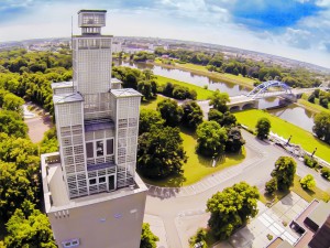 Luftbild Magdeburg Aussichtsurm-